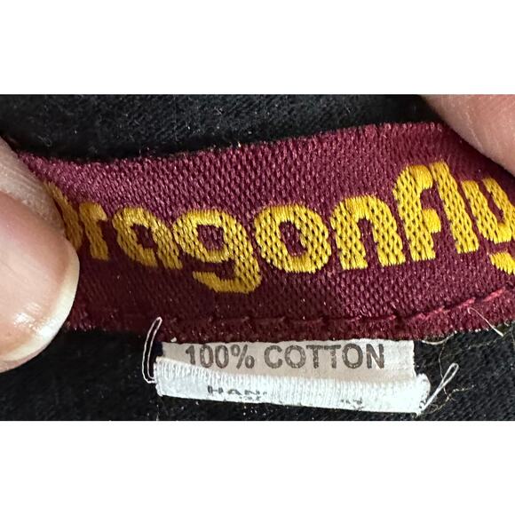 Dragonfly black green art to wear tunic cotton long sleeve casual size XL - Picture 3 of 3